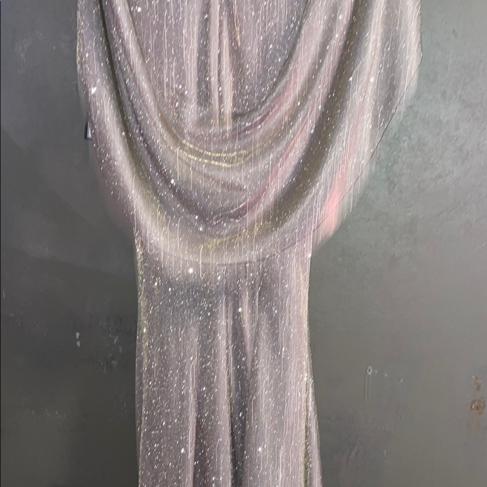 NWT Betsy & Adam Pink and Gold Maxi Dress